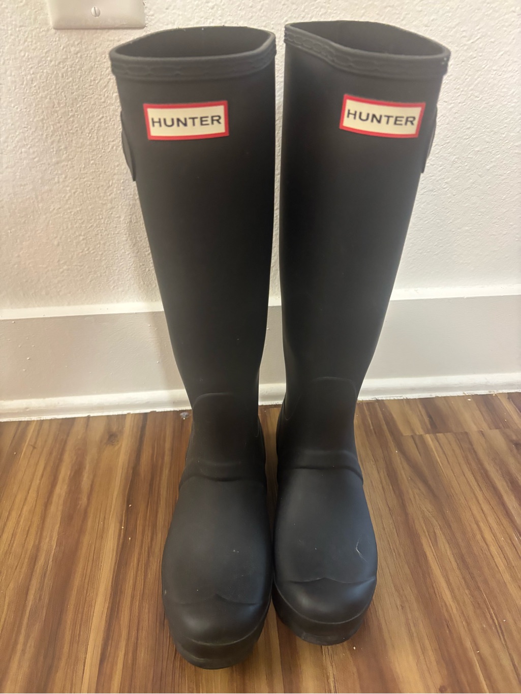 Hunter Black Rubber Wellington Boots